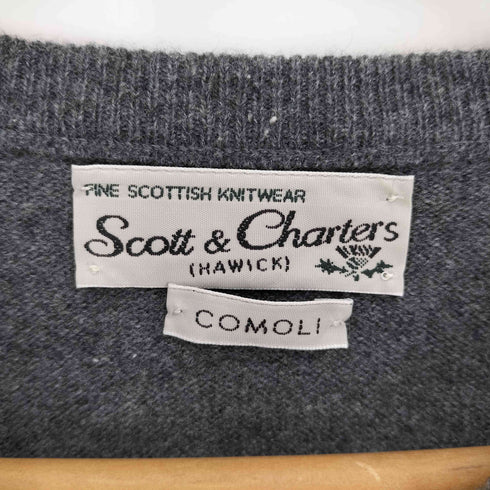 コモリ COMOLI  SCOTT&CHARTERS  22AW 別注 カシミヤ クルーネックニット メンズ  44